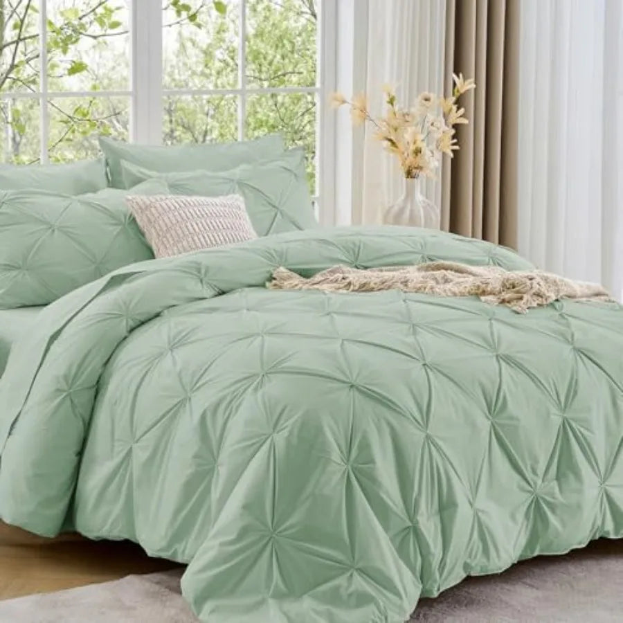 Transform your bedroom into a sanctuary with the cozy and chic Queen comforter set, tailor-made for restful nights and bright mornings.