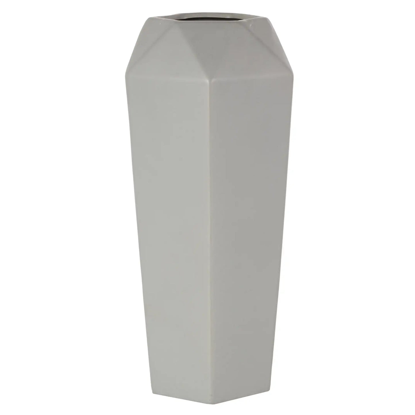 Gray Decorative Vase In Sleek Black Finish