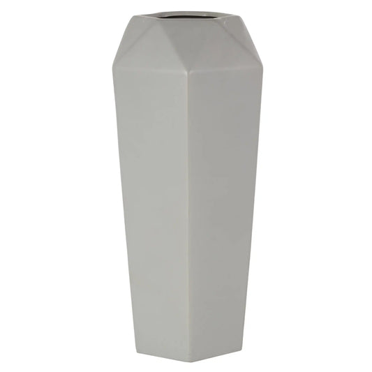 Gray Decorative Vase In Sleek Black Finish