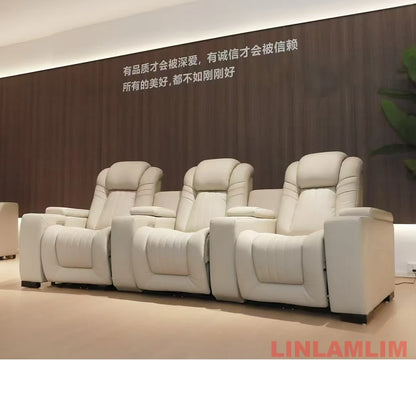 Modern Luxury Recliner Leather Sofa Chair for Living Room or Media Room