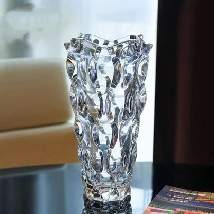 Luxury Crystal Glass Footed Tabletop/Countertop Vase