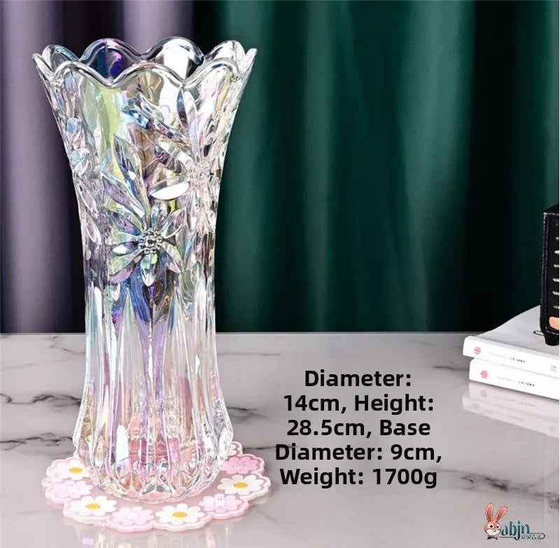 Minimalist Style Multi-Color Glass Flower Vase