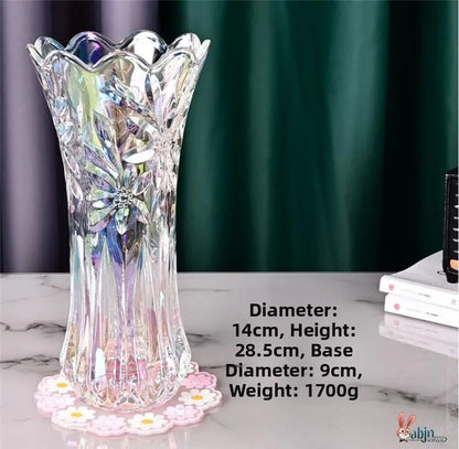 Minimalist Style Multi-Color Glass Flower Vase