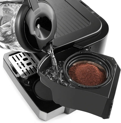 An overview of the advanced steam wand on the De'Longhi All-In-One Coffee Machine, designed for creating creamy lattes and cappuccinos easily.