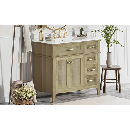 Classic & Elegant 36" Bathroom Vanity with Ceramic Sink