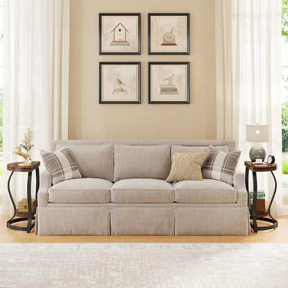 Elegant Vintage Style Half Moon Side Table for Living Room