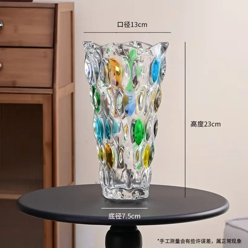 Luxury Crystal Glass Footed Tabletop/Countertop Vase
