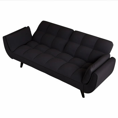 The compact design of the 57" Velvet Convertible Futon Sofa perfect for dorms and offices, ensuring comfort.