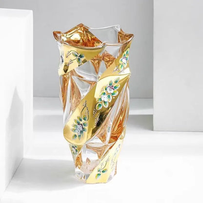 Upscale Thickened Crystal Glass Flower Vase