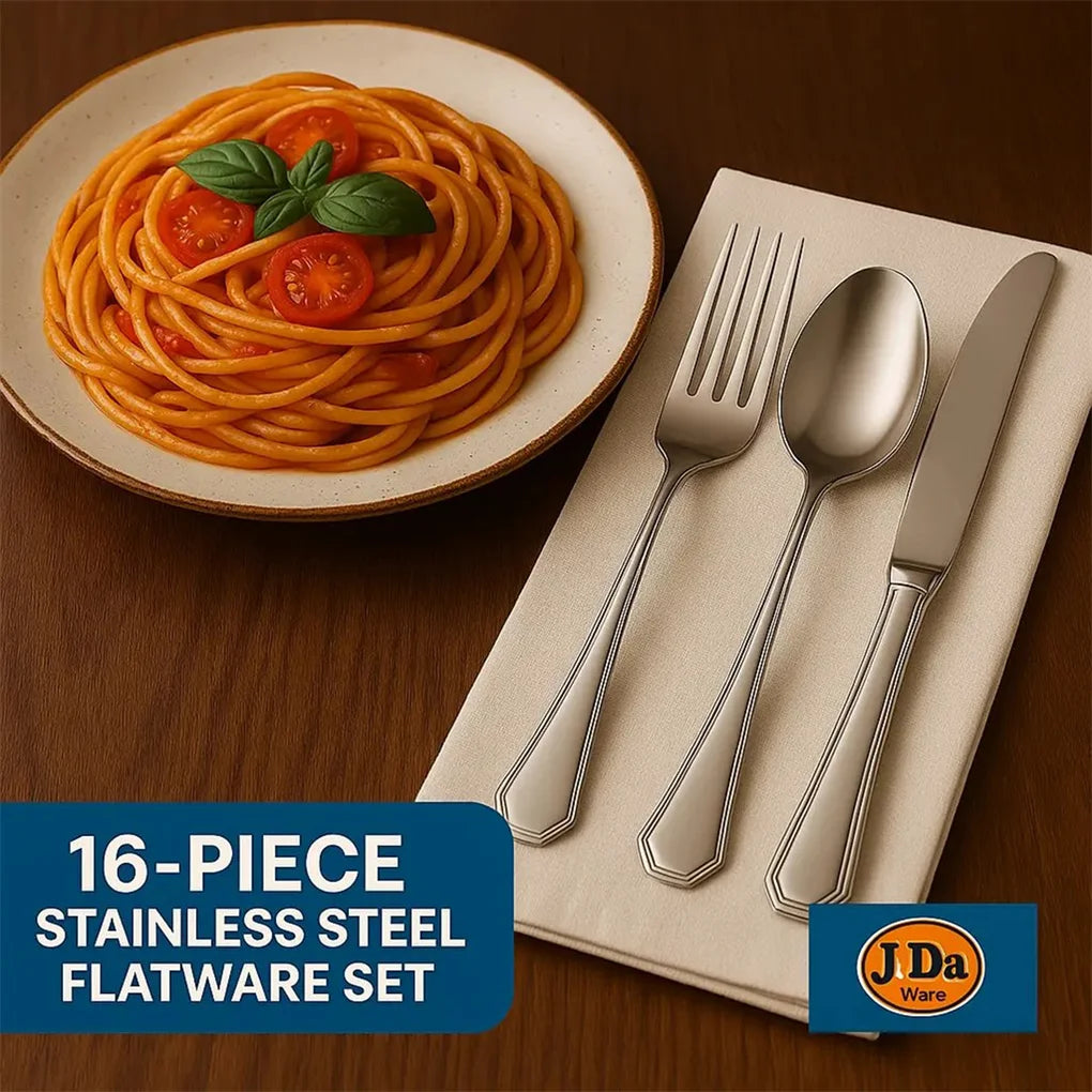 Luxury Premium 16-Piece Silverware Set For 4