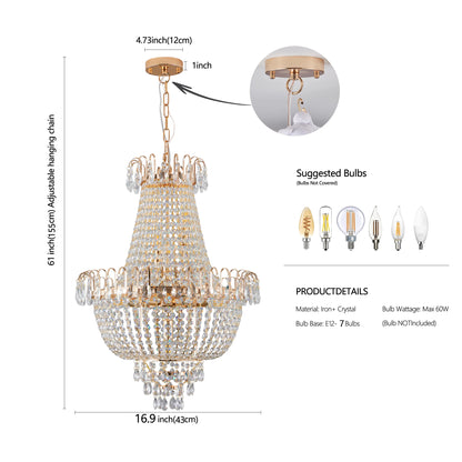 Gold K9 Crystal Chandelier featured in an elegant dining room, perfect for contemporary luxury lighting.
