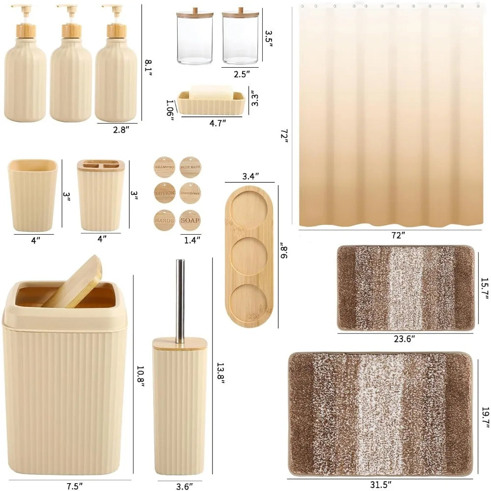 Modern 20-Piece Bathroom Accessory Set