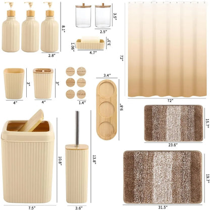 Modern 20-Piece Bathroom Accessory Set