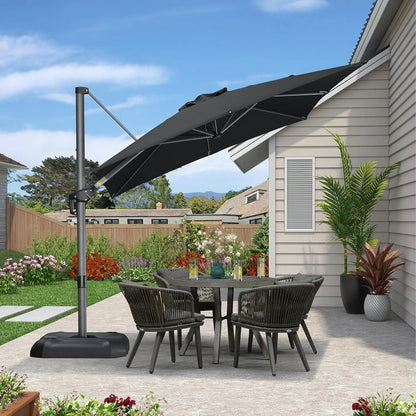 Outdoor All Aluminum Square Cantilever Umbrella