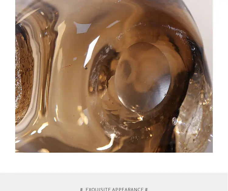 Modern glass vase design of Coffee Art Glass Nordic Vase displayed against a neutral backdrop, perfect for home styling.