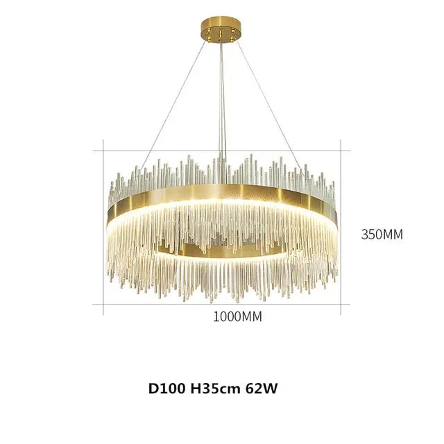 Modern LED Dimmable Crystal Chandelier