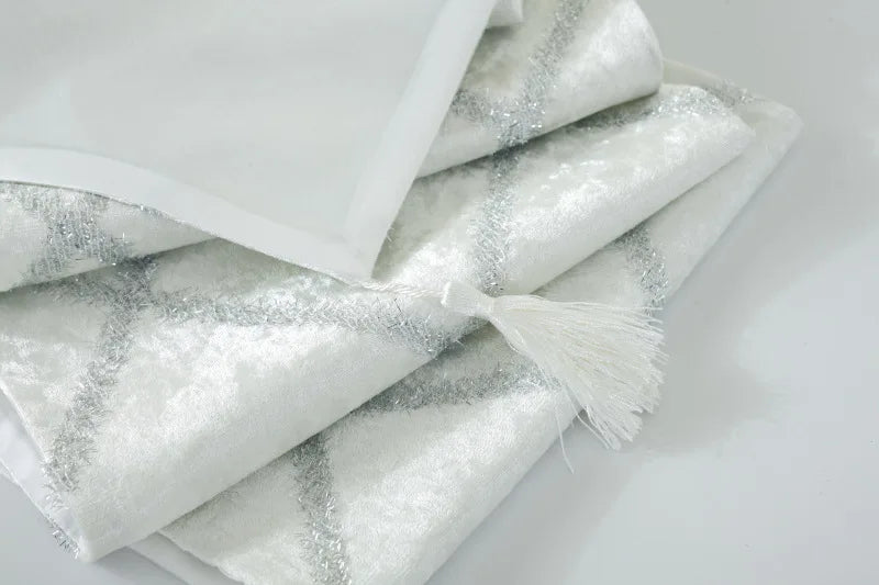 Long Strip Table Runner with dining accessories - The perfect long table runner for elegant table decor.