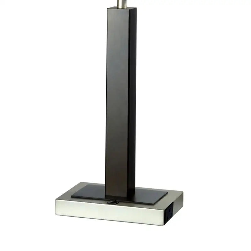 Tall Metal and Polyresin Table Lamp with Dark Espresso Finish