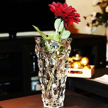 Luxury Crystal Glass Footed Tabletop/Countertop Vase