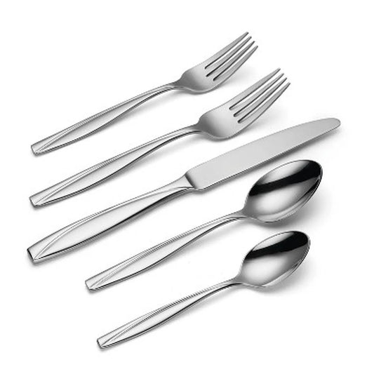 Modern Stainless Steel 20-Piece Flatware Set w/a Mirror Polished Finish