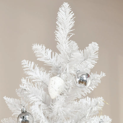 Artificial 7FT White/Pink Realistic Slim Holiday Tree