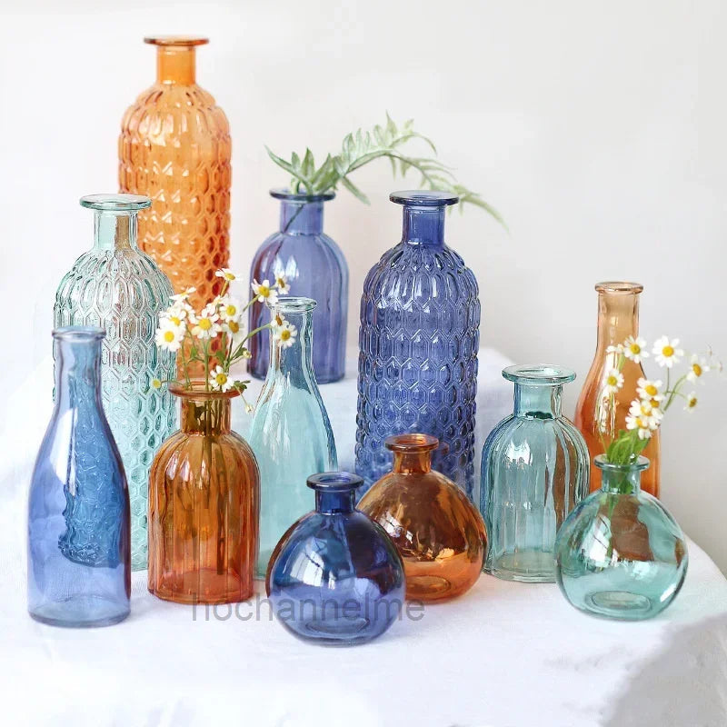 Modern Decorative Small Fresh Flower Glass Tabletop Vases