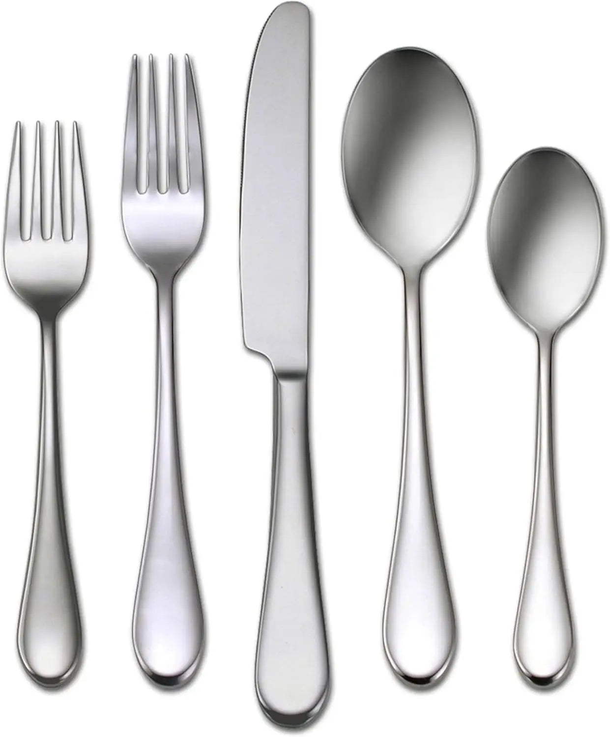 Simple & Elegant 45-Piece Flatware Set for 8 plus a 5-Piece Serving Set