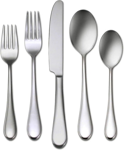 Simple & Elegant 45-Piece Flatware Set for 8 plus a 5-Piece Serving Set
