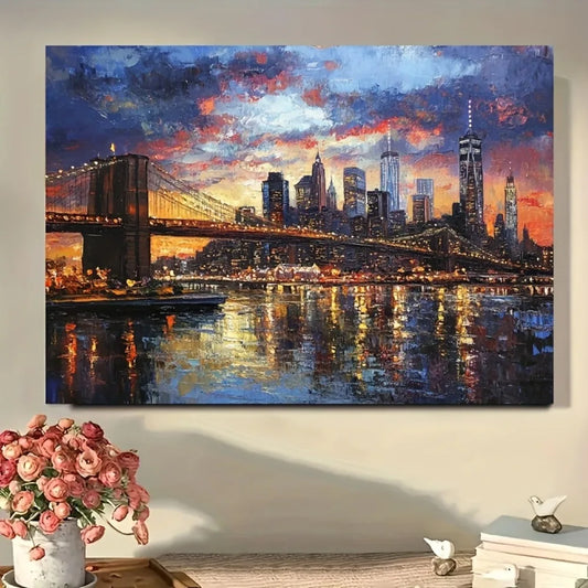 Modern NYC Skyline Canvas Print Wall Art