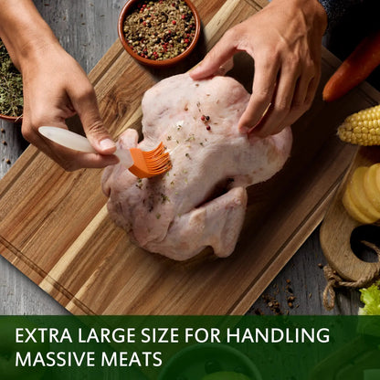 20x15/24x18 Acacia Wood Cutting Board with Deep Juice Groove, large acacia wood cutting board with built-in handle