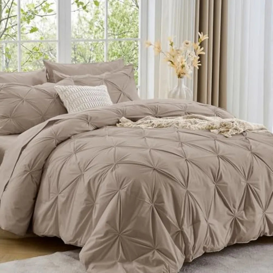 Wrap yourself in ultimate comfort with the Queen comforter set, designed to create a relaxing and aesthetically pleasing bedroom environment.