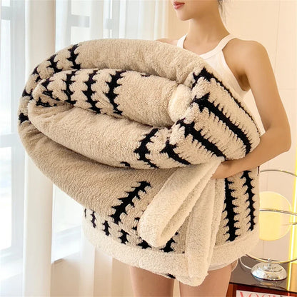 Luxury Thick Plush Reversible Throw Blanket         