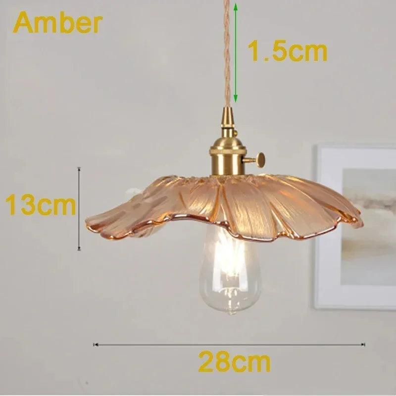 Artisan Lotus Leaf Pendant Light set in a lively kitchen, enhancing the space with its warm glow and artistic design as a lotus leaf pendant light.