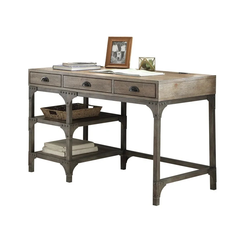 Contemporary 3-Drawer Writing/Commuter Desk w/Ample Storage