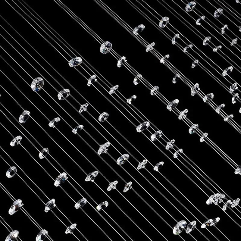 Modern 6-Light K9 Crystal Raindrop Chandelier