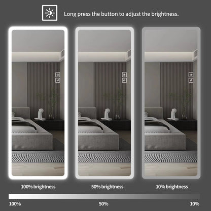 Artsy & Modern 65" Tall LED Lamp Full Length Mirror