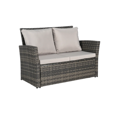 4-Piece Outdoor Modular Rattan Wicker Patio Set
