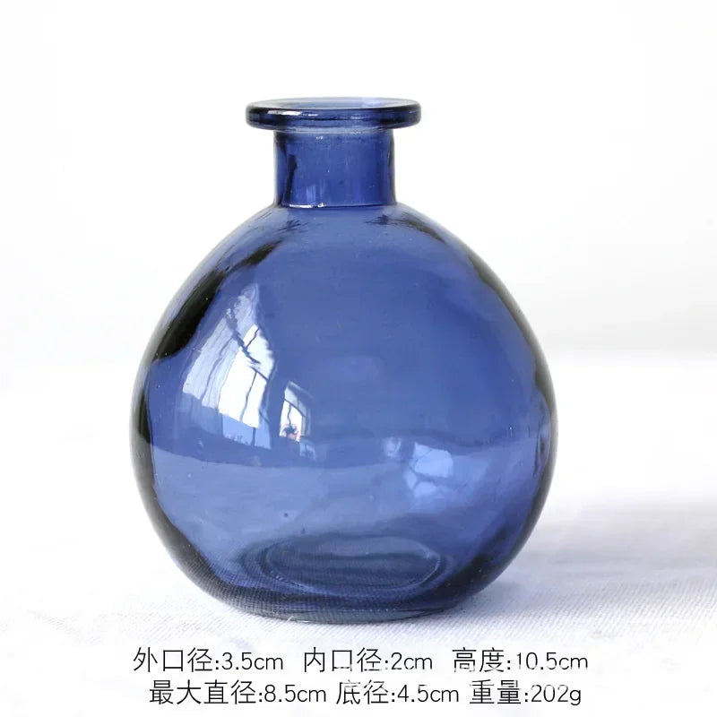 Modern Decorative Small Fresh Flower Glass Tabletop Vases