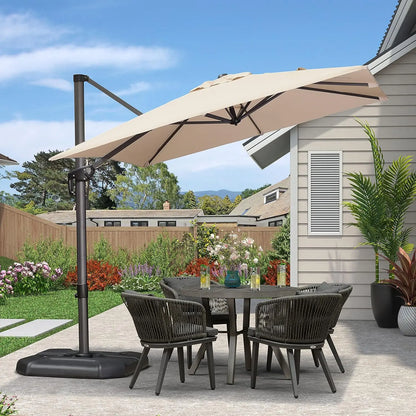 Outdoor All Aluminum Square Cantilever Umbrella