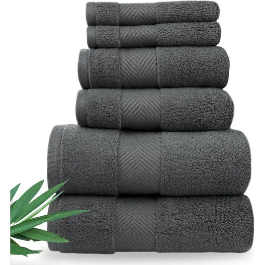 Ultra Plush Bamboo Viscose Bath Towels ~ 6 Piece Set