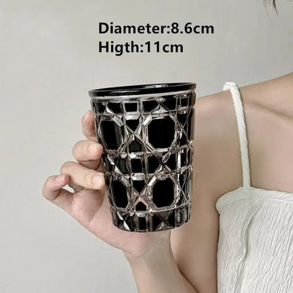 Stylish Hand-Carved 6-Piece Cut-Crystal Tumblers Set in orange, perfect for enhancing a festive atmosphere.
