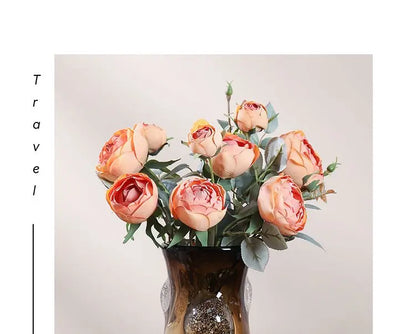 The modern glass vase from Coffee Art Glass Nordic Vase collection, beautifully styled with floral arrangements.