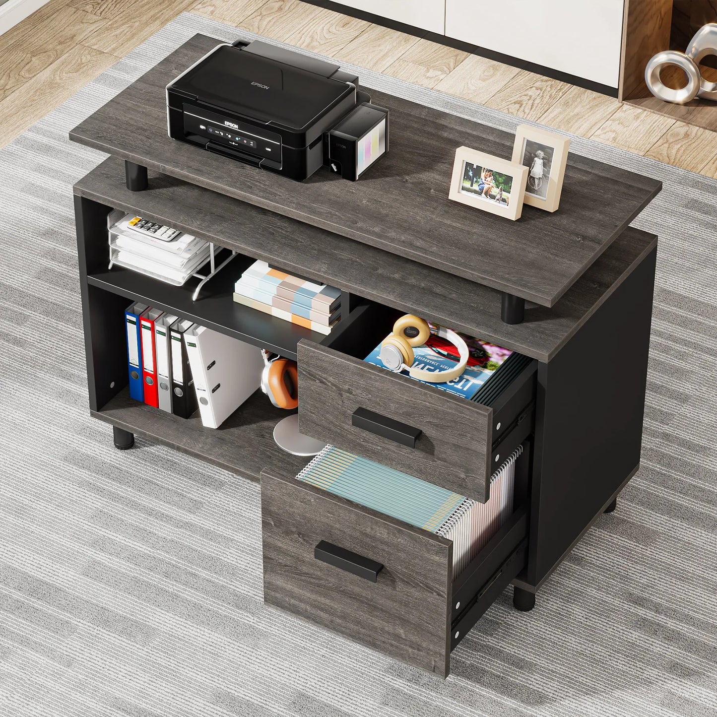 Modern 63" Executive Versatile L-shaped Desk