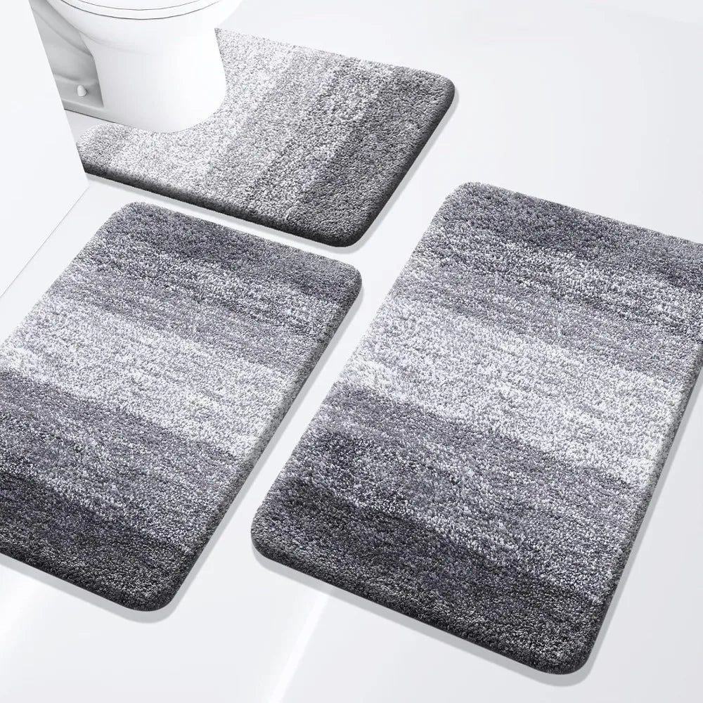 Extra Soft & Absorbent Bathroom Rugs~ 3 Piece Set