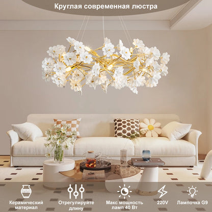 Elegant Gold Luxury Crystal Chandelier in a minimalist dining area, depicting how a gold crystal chandelier elevates dining experiences.