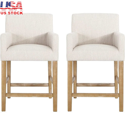 Contemporary Upholstered Counter Stools ~ Set of 2