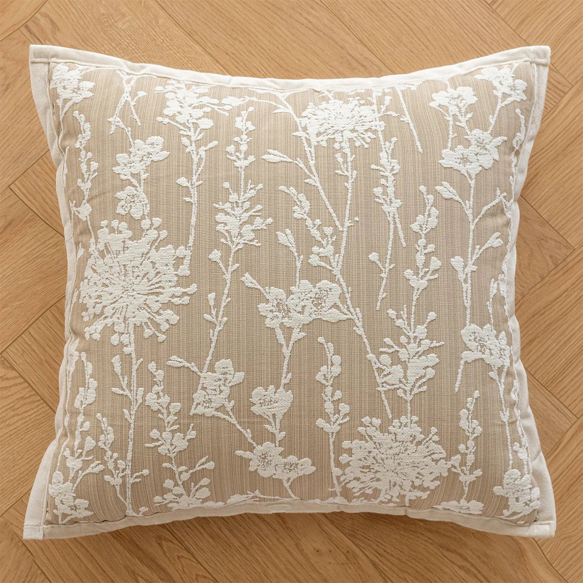 French Style Luxury Throw Pillow Cover - Black Floral Damask on Gold with Ruffled Edge, french style pillow cover square accent design