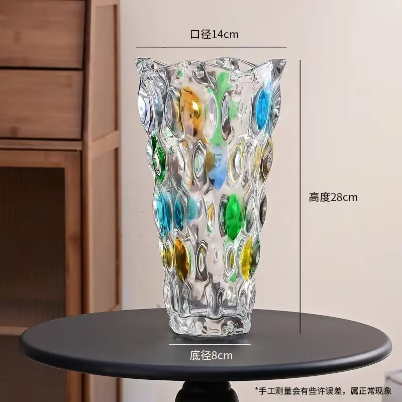 Luxury Crystal Glass Footed Tabletop/Countertop Vase