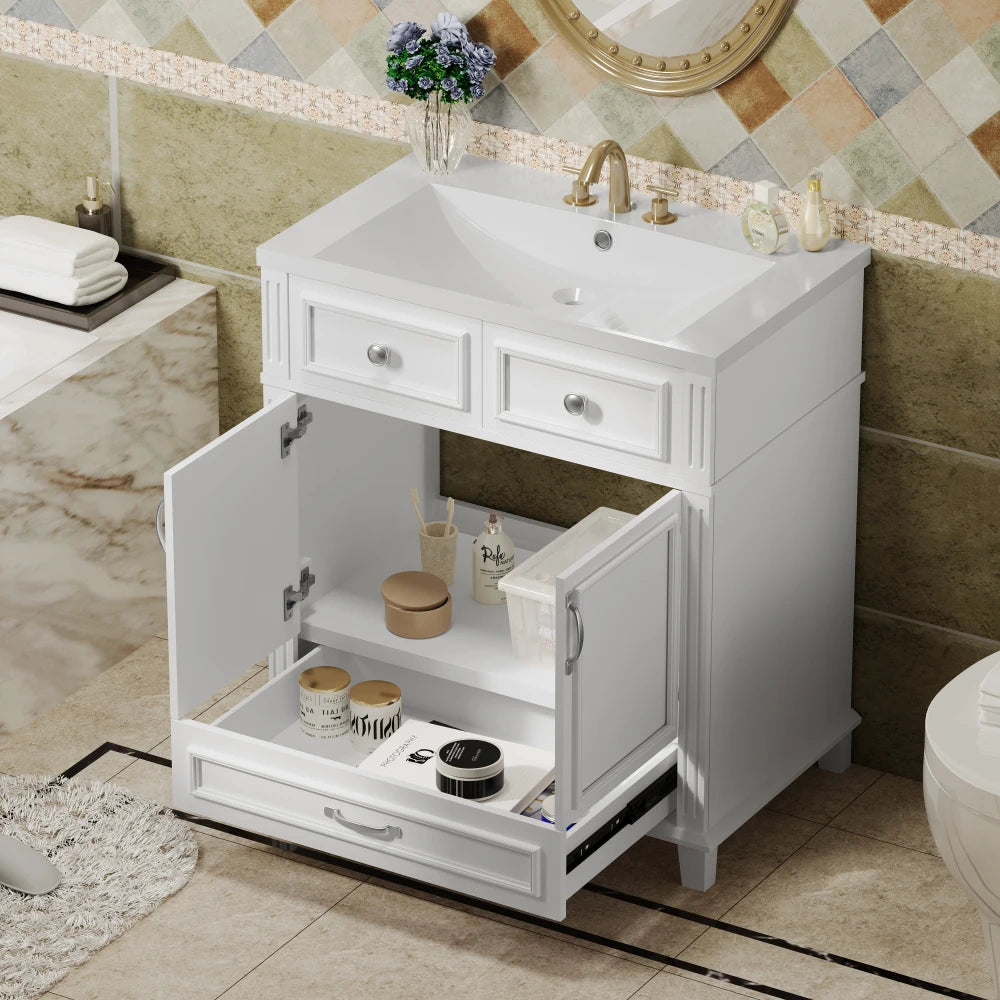 Independent Bathroom Vanity with Resin Sink