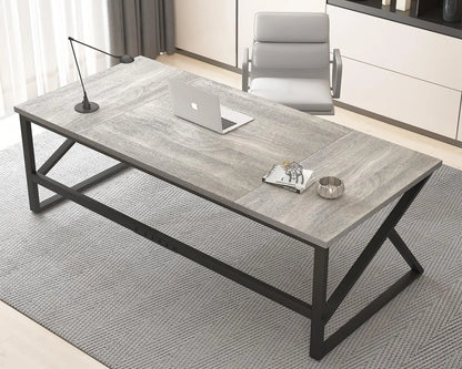 Large Industrial Style Home Office Double Computer Desk